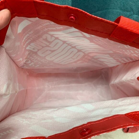 Lululemon Athletica Small Reusable Shopping Tote Red & White - Picture 6 of 7